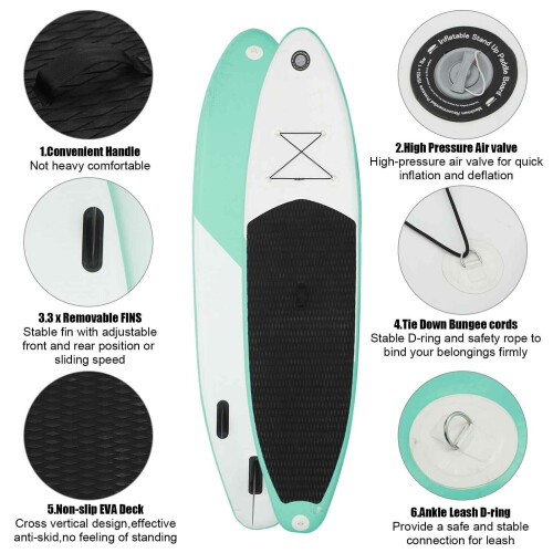 10FT Stand Up Surfboard Surfboards inflatable SUP Board & complete kit 2