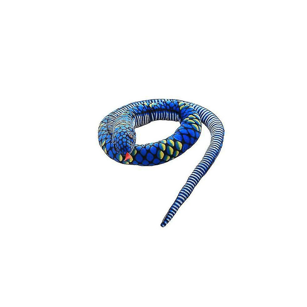 (, 1.6M) Realistic Plush Snake Simulation Snake Toy Snake Stuffed Animal Toy Blue
