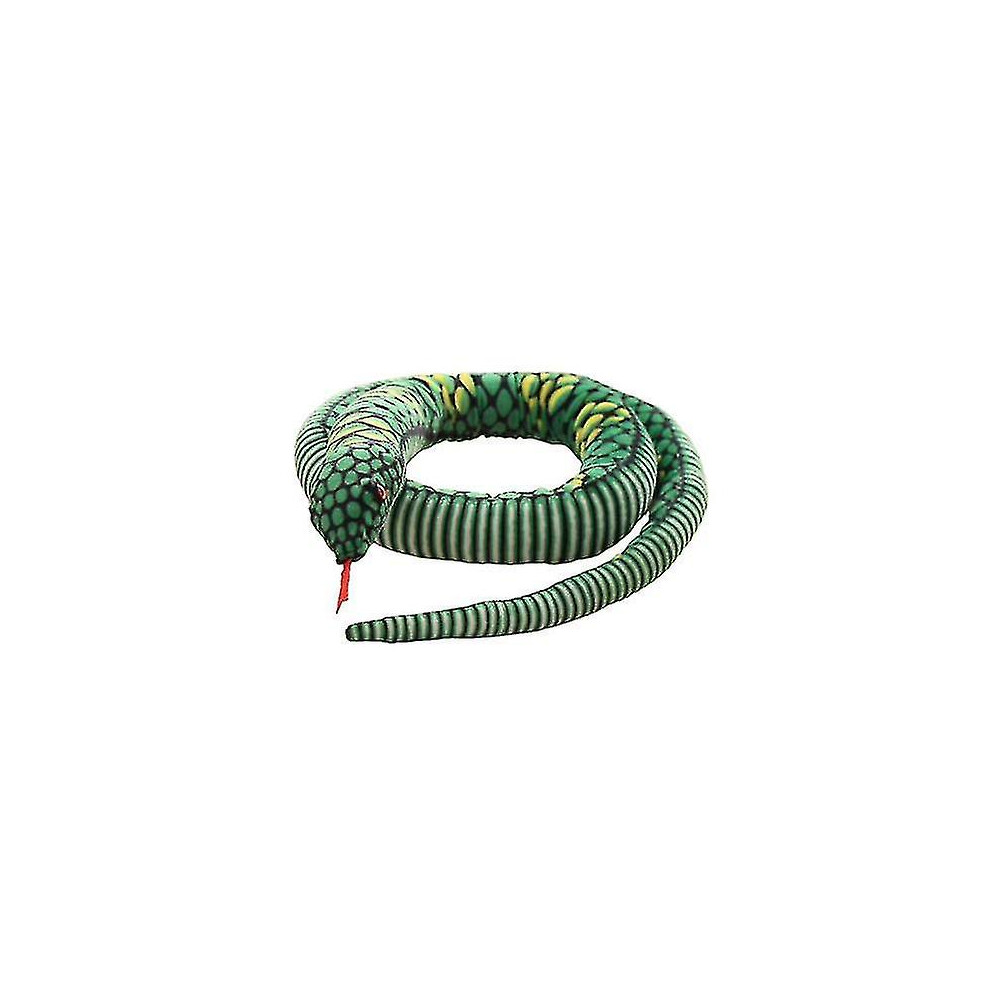 (, 1.6M) Realistic Plush Snake Simulation Snake Toy Snake Stuffed Animal Toy Green
