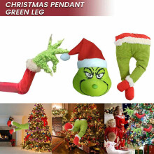 (Leg) How The Grinch Stole Christmas Decoration The Grinch Plush Toy Doll Xmas Tree Decor