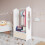 URBN Living (Cream) MDF Wooden Hanging Clothes Rail Wardrobe Storage 4