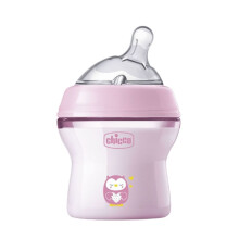 Biberon Chicco Natural Feeling Anti-Colique 0M plus 150ml con Tetina in Silicone - Flusso lento - Colore Neutro