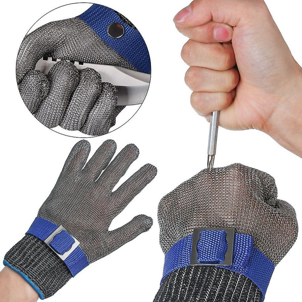 (Xxl) Safety Cut Proof Stab Resistant Glove Stainless Steel Metal Mesh Butcher Gloves 7081537552227