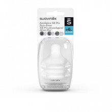 Suavinex 2 kappaleen fysiologisten SX Pro -tuttien setti silikonista. Keskivirtauksen tippuminen maitoon, mehuun tai veteen. Tuttimalli + 3 kuukautta.