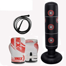 Junior Punch Bag Inflatable Free-Standing Bag Kids Boxing Gloves