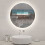 AICA 70cm Backlit LED Bathroom Mirror Round 3