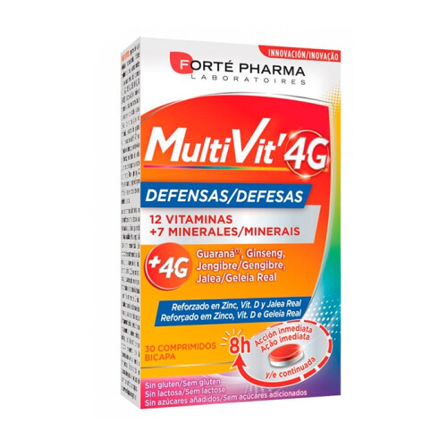 Forté Pharma Multivit 4g Defensas 30 Comp