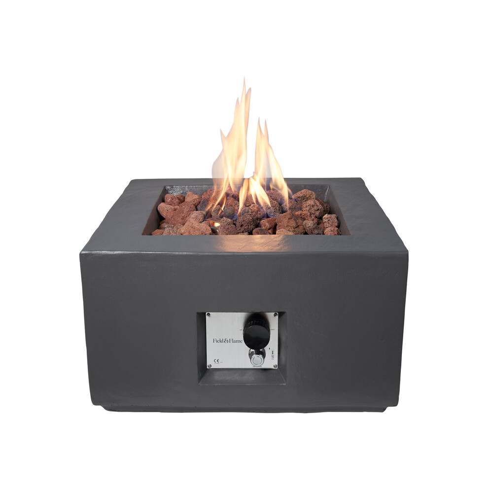 Field & Flame Aster Gas Fire Pit In Grey