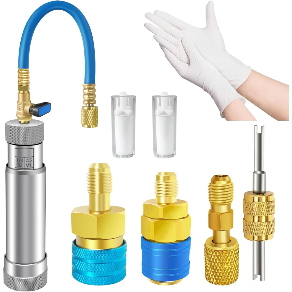 Ac Dye Injector With Shut-Off Valve, Ac Oil Injector For R1234yf R134a R410a, 1234Yf Dye Injector With Backflow Prevention Function, Ac Dye Oil 6935462222216