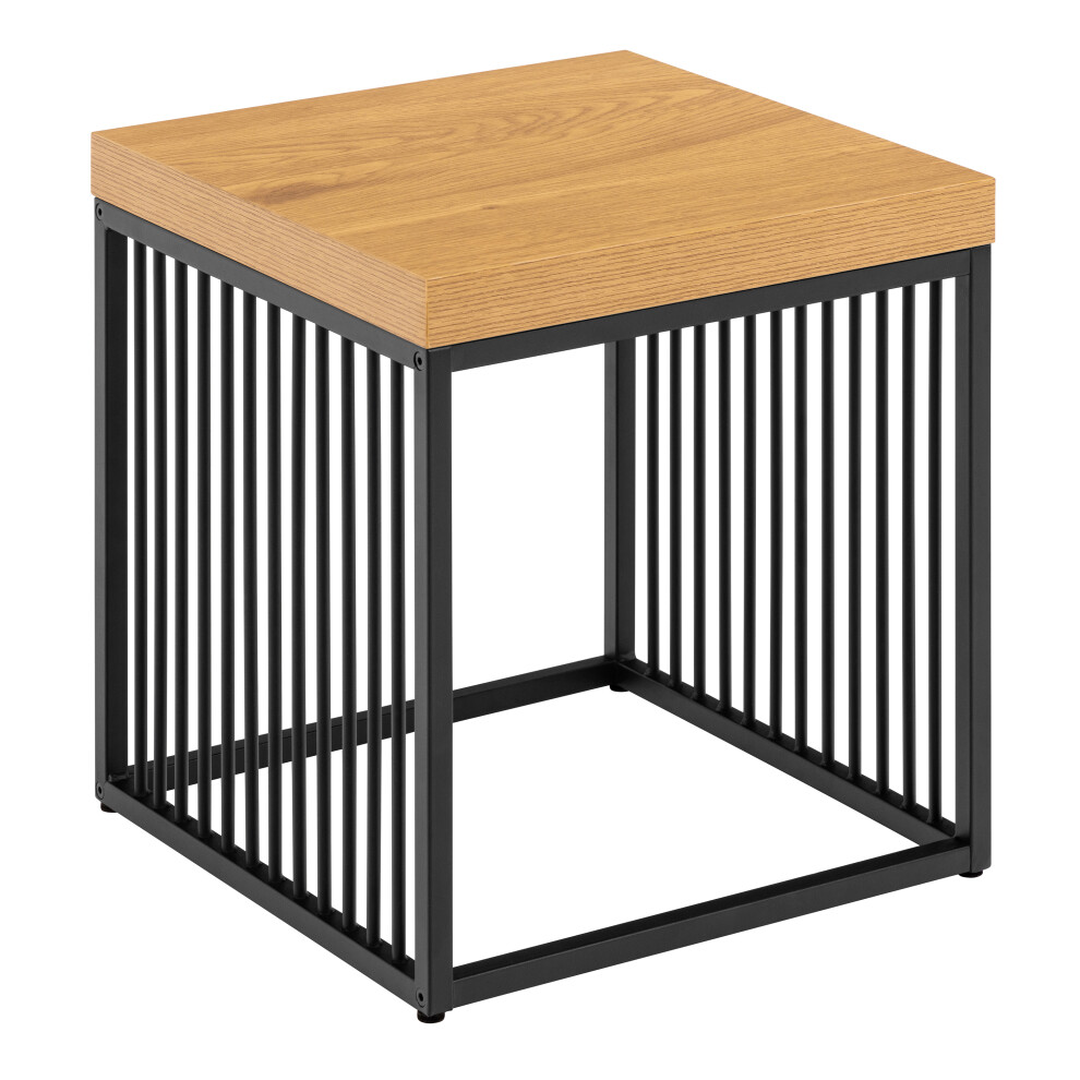 Net Furniture Black Strington Side Table In And Oak