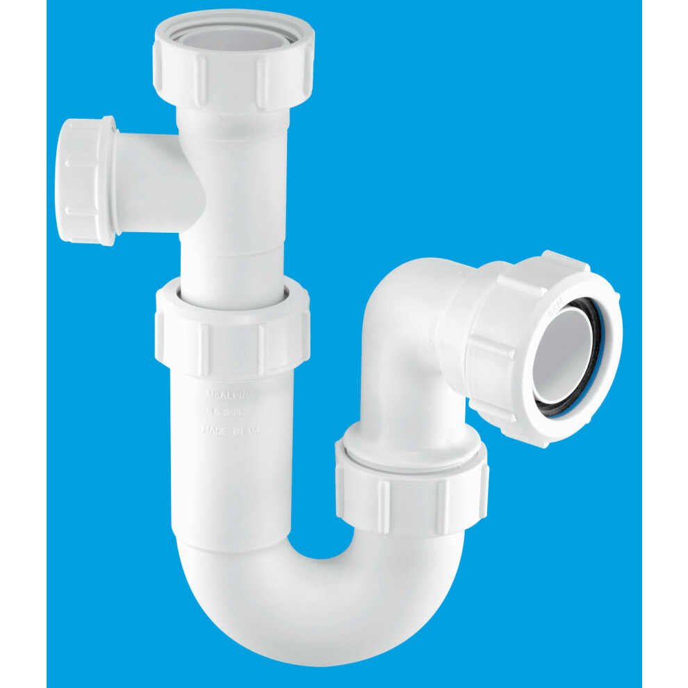 Mcalpine Asa10-Sp 75Mm Water Seal Multifit Outlet Tubular Swivel Basin Trap 5036484000125