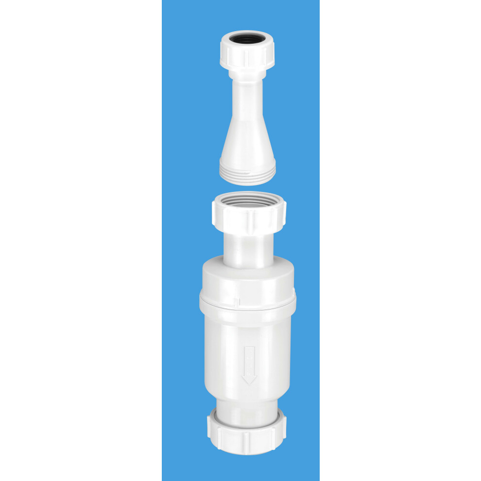 McAlpine MACVALVE-3 Self Closing Waste Valve with Tun Dish Adaptor
