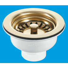 McAlpine BSWPVD 1½" Basket Strainer Waste: 113mm Stainless Steel Flange: Stemball Plug: Centre Pin Model