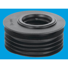 McAlpine DC3BL-OS Black 4"/110mm Offset Drain Reducer Connector