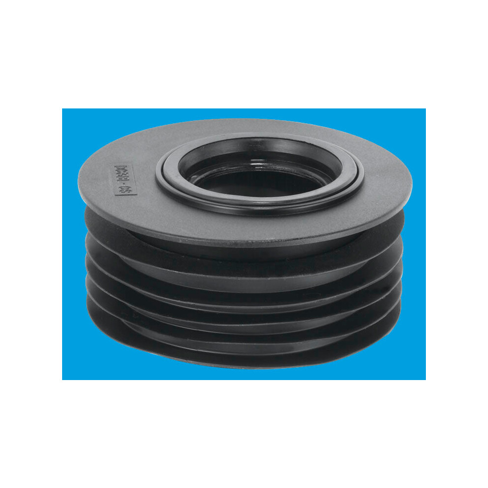 McAlpine DC3BL-OS Black 4"/110mm Offset Drain Reducer Connector