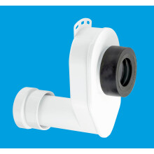 McAlpine HCUP50UK Urinal Bowl - Syphonic P-Trap, 75mm Water Seal, 2in Outlet (BS EN 1329-1:2020), Continental Style, Polypropylene
