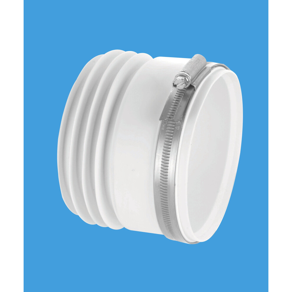 Mcalpine Unisex White Mac-1-Btw 90-114Mm Inlet X 4"/110Mm Outlet Short Straight Wc Connec In - Image 2