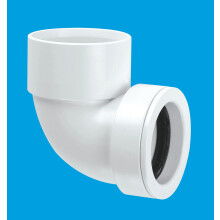 McAlpine MS4-32SOLVENT 90 Degree ABS Solvent Weld x Pushfit Continental Elbow 1.25in x 32mm