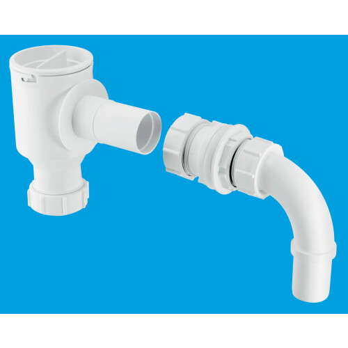 McAlpine McAlpine R45E 1½" Complete Screened Tank Overflow Connector - Extended