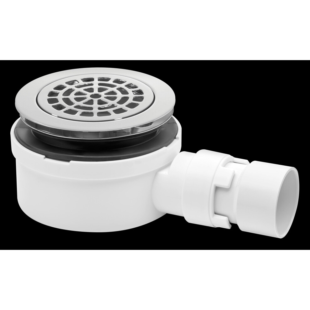 McAlpine ST90CPB-P-53 90mm Shallow Shower Trap - 53mm High