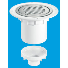 McAlpine Shower Trap Gully for Sheet Floors 110mm & 2'' Outlet TSG2SS-SL-SC