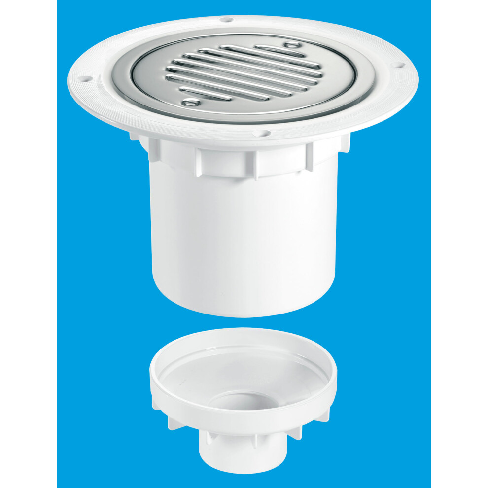Mcalpine Shower Trap Gully For Sheet Floors 110Mm & 2'' Outlet Tsg2ss-Sl-Sc