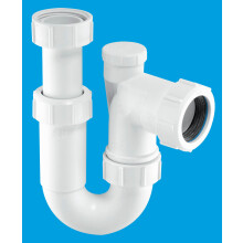 McAlpine ASE10V 75mm Water Seal Adjustable Inlet Tubular Swivel Anti-Syphon (Silentrap) 'P' Trap with Universal Outlet