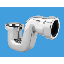 McAlpine BATHTRAP50-CPB 50mm Water Seal Chrome Plated Brass Bath Trap with 1½" Universal Outlet