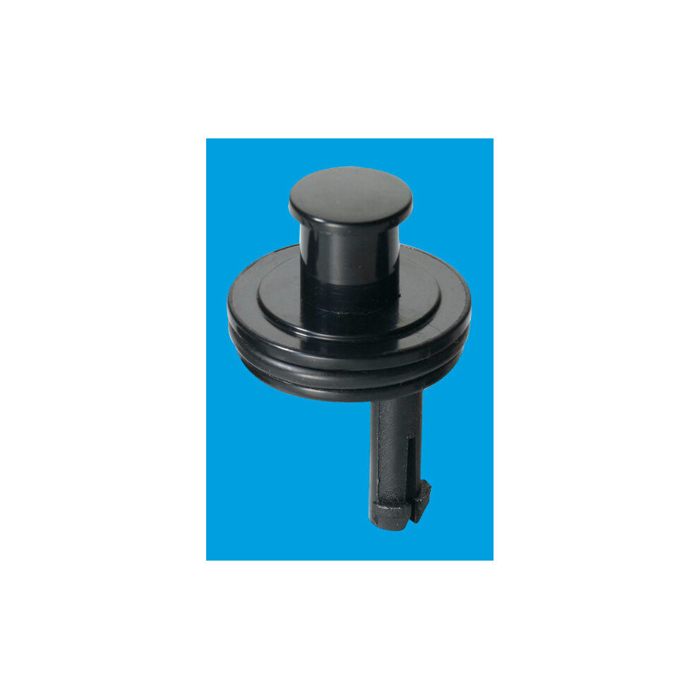 McAlpine BP1-CAP Black Plastic Captive Plug - 1Â½" diameter (for 1Â¼" waste)