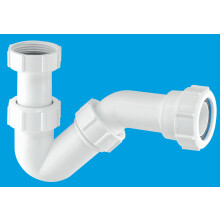 McAlpine BT2 19mm Water Seal Adjustable Inlet Tubular Swivel 'P' Trap with Multifit Outlet