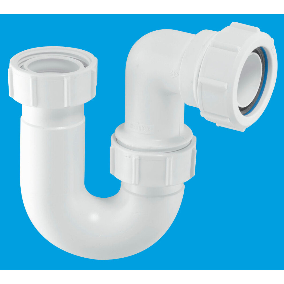 Mcalpine Bt3 75Mm Water Seal Tubular Low Inlet Swivel 'P' Trap With 1¼" Multifit Outlet