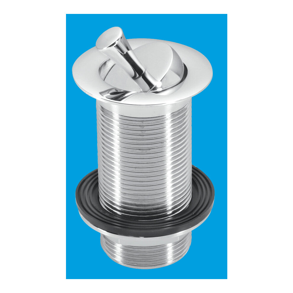 Mcalpine Bwu60sph-Cb 1Â¼" Chrome Plated Brass Basin Waste - Backnut Model: 60Mm Flange X 3Â½" Tail With Swivel Handle Plug 5036484050694
