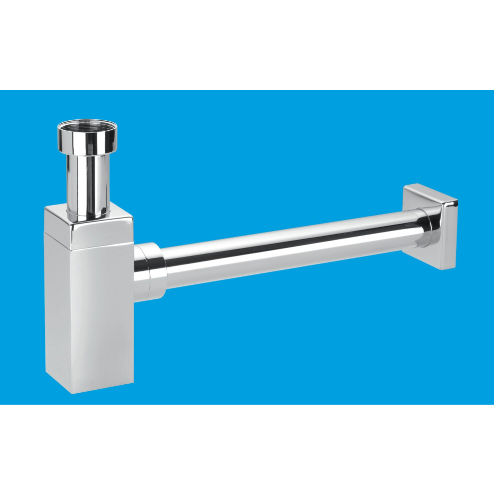 McAlpine CA32SQUK-CB Chrome Plated Brass Basin Kit with Square Bottle Trap