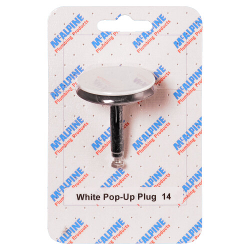 McAlpine McAlpine CARD-14 White Pop-Up Plug - PUPLUG-WH