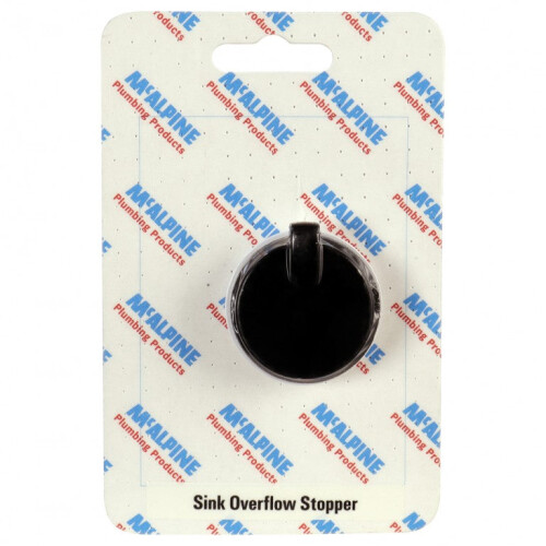 McAlpine McAlpine CARD-19 Sink Overflow Stopper - O/FSTOP-BL