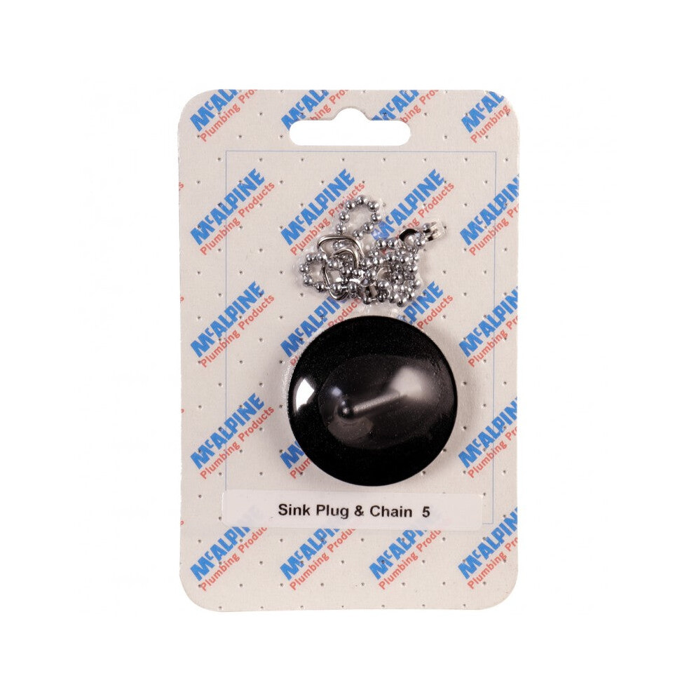 McAlpine CARD-5 Sink Plug & Chain - BP4 + CH5