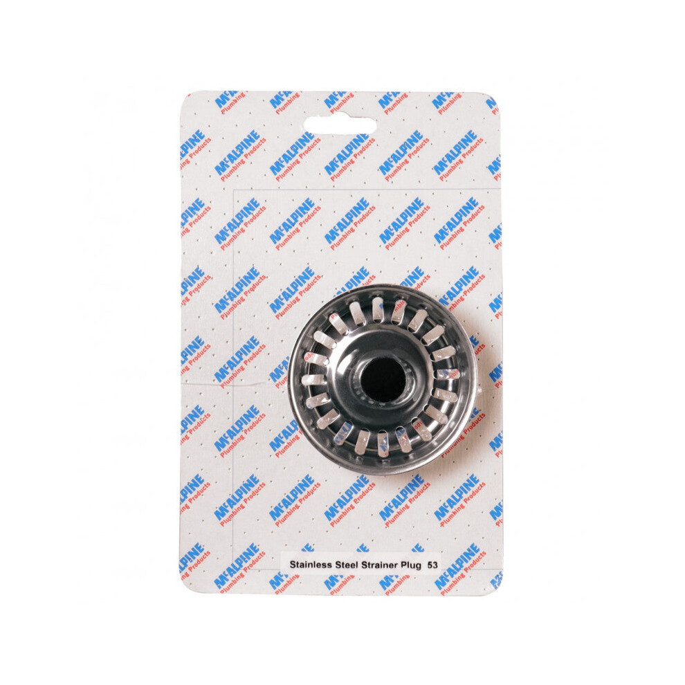 McAlpine CARD-53 Stainless Steel Strainer Plug - BSKTOP