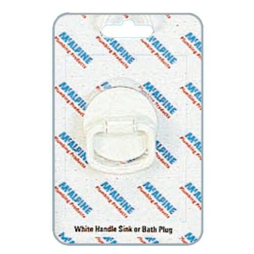 McAlpine McAlpine CARD-9 White Handle Sink Or Bath Plug - WP2H