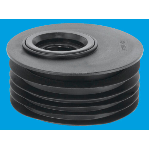 McAlpine McAlpine DC2BL-OS Black 4"/110mm Offset Drain Reducer Connector