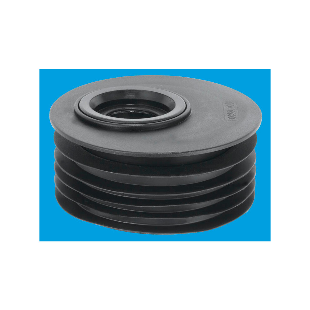 McAlpine DC2BL-OS Black 4"/110mm Offset Drain Reducer Connector