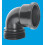 McAlpine McAlpine DC90-BL Black 4"/110mm 90 Drain Connector with Boss 1