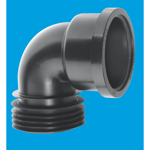 McAlpine McAlpine DC90-BL Black 4"/110mm 90 Drain Connector with Boss