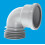 McAlpine McAlpine DC90-GR Grey 4"/110mm 90 Drain Connector with Boss 1