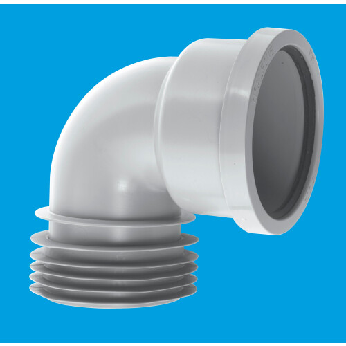 McAlpine McAlpine DC90-GR Grey 4"/110mm 90 Drain Connector with Boss