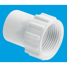 McAlpine R6 ¾" Straight Female Overflow Coupling with fixed nut