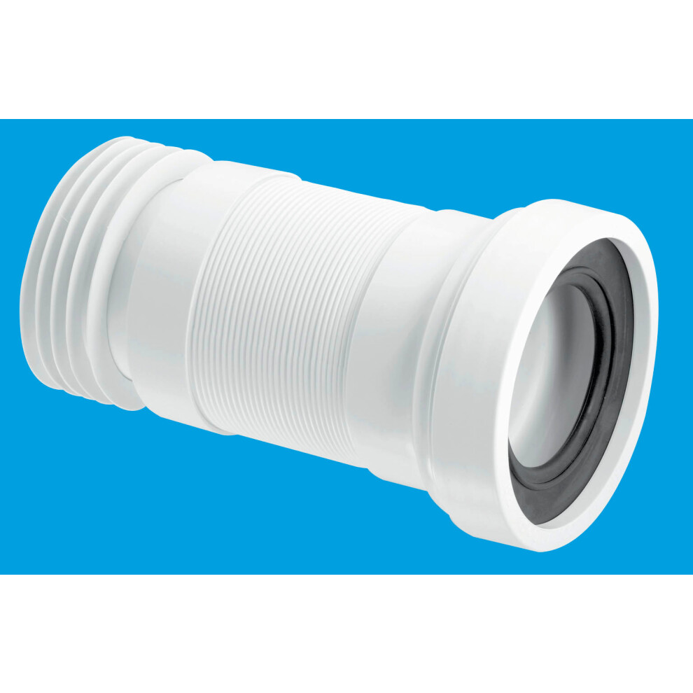 McAlpine Flexible WC Connector for WC HO Wall Pans with Flexi Hose Extends to 310mm     WC-F23R