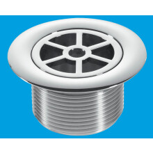 McAlpine Shower Waste Outlet and Grid - Chrome Plated on Plastic 70mm Diameter  36mm STW70CP