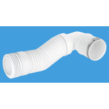 McAlpine Long 90 Bent Back to Wall Flexible WC Connector 4'' WC-CON8F-BTW