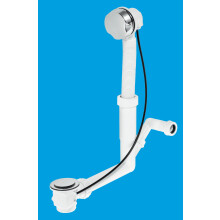 McAlpine PUBX-SP 1½" x 70mm Chrome Plated Stainless Steel Flange Pop-Up Bath Waste and Overflow