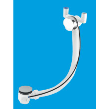 McAlpine PUWF3-CP Wasteflow with Pop-Up Waste and Trap, Chrome Plated Brass Control Knob, Chrome Plated Stainless Steel Waste Flange and Plug
